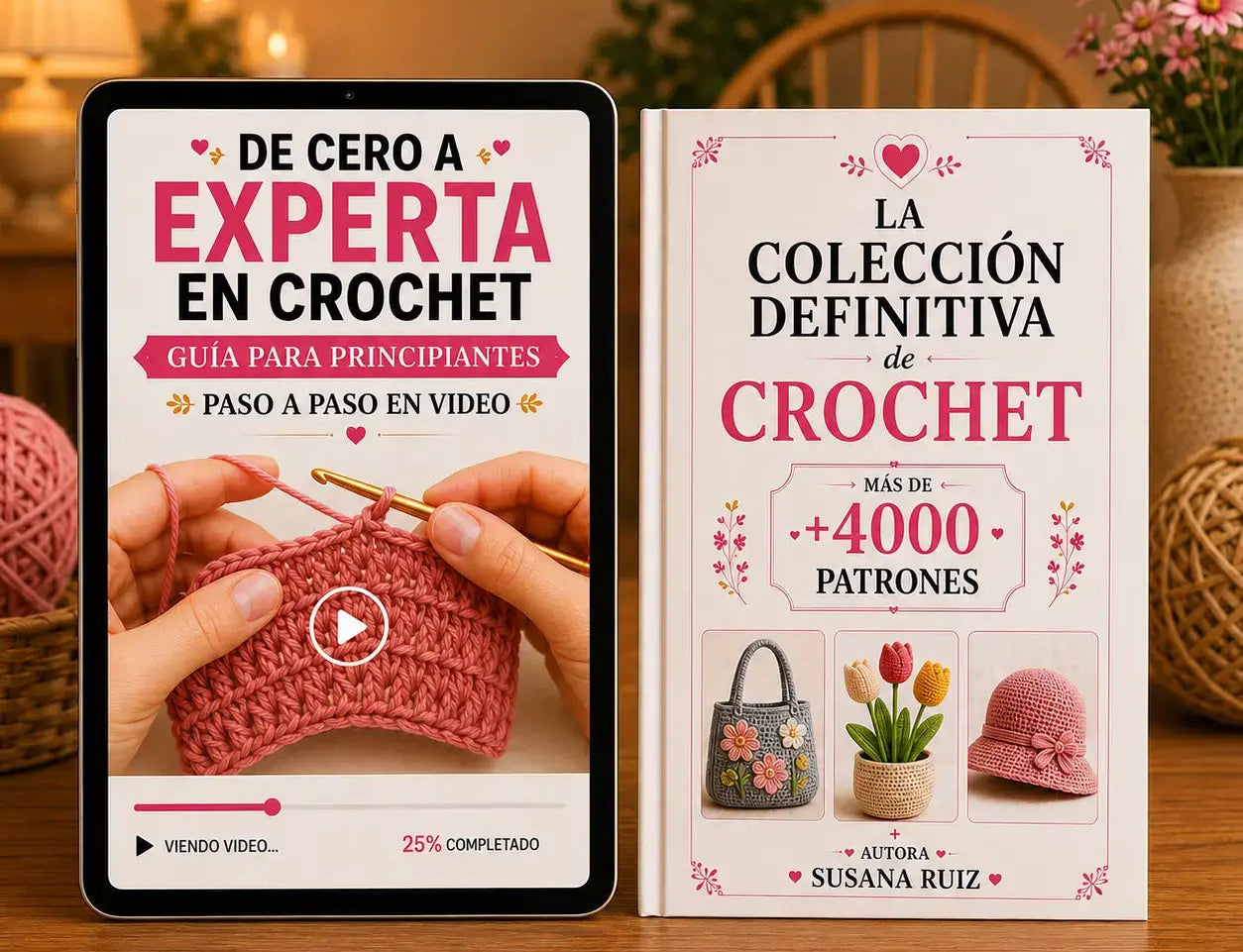 🧶 El Pack Definitivo de Crochet para Principiantes +8 Bonos Exclusivos 🎁